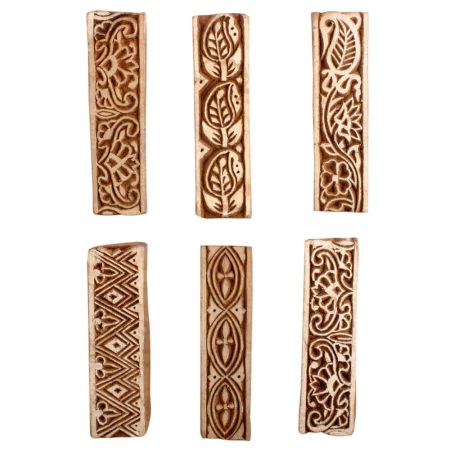 Set of 6 Piece New Mix Wooden Printing Block